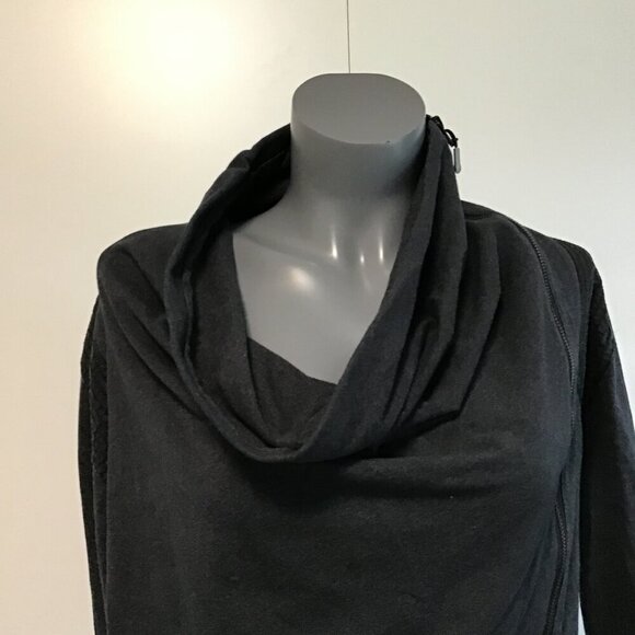 Lululemon Sway Cowl Neck Zip Up Jacket  Charcoal Grey/Black Size 4 - Picture 2 of 14